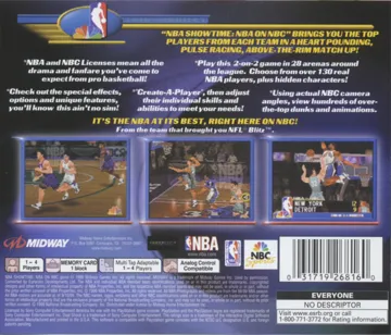 NBA Showtime - NBA on NBC (US) box cover back